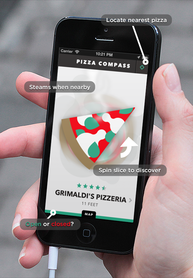 Pizza Compass iPhone